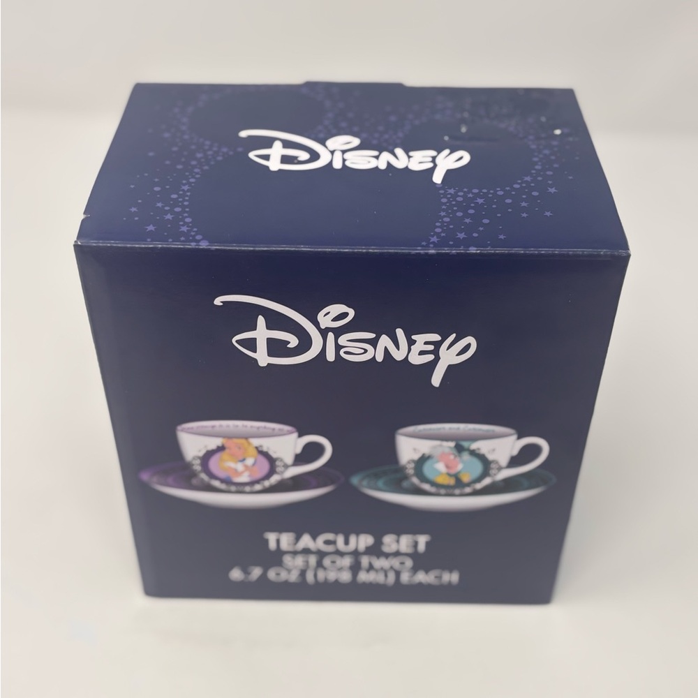 Disney Alice in Wonderland With Mad Hatter Bone China Teacup and Saucer Set of 2 - Picture 4 of 6
